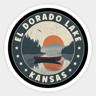 El Dorado Lake Kansas Sunset Sticker